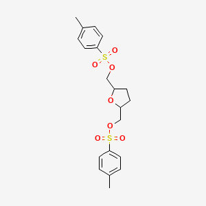 molecular formula C20H24O7S2 B8807732 (Tetrahydrofuran-2,5-diyl)bis(methylene) bis(4-methylbenzenesulfonate) CAS No. 165879-74-3
