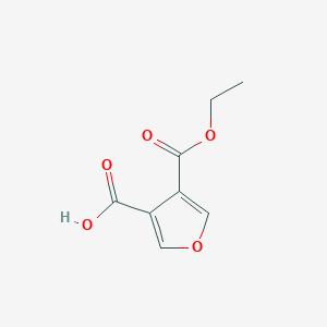 molecular formula C8H8O5 B8807757 4-(Ethoxycarbonyl)furan-3-carboxylic acid CAS No. 34501-80-9