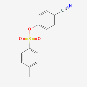 molecular formula C14H11NO3S B8807776 4-Cyanophenyl 4-methylbenzenesulfonate CAS No. 36800-95-0