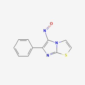 molecular formula C11H7N3OS B8807786 5-Nitroso-6-phenylimidazo[2,1-b][1,3]thiazole CAS No. 16311-34-5