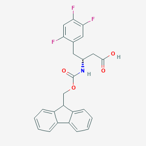 molecular formula C25H20F3NO4 B088078 （R）-3-((((9H-芴-9-基）甲氧羰基）氨基）-4-(2,4,5-三氟苯基）丁酸 CAS No. 1217818-53-5