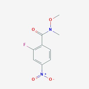 molecular formula C9H9FN2O4 B8807820 2-Fluoro-n-methoxy-n-methyl-4-nitrobenzamide 