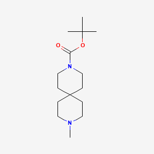 molecular formula C15H28N2O2 B8807848 Tert-butyl 9-methyl-3,9-diazaspiro[5.5]undecane-3-carboxylate 