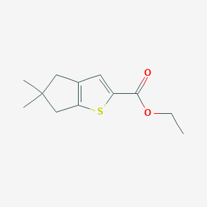 molecular formula C12H16O2S B8807870 Ethyl 5,5-Dimethyl-5,6-dihydro-4H-cyclopenta[b]thiophene-2-carboxylate 