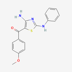 (4-Amino-2-anilino-1,3-thiazol-5-yl)(4-methoxyphenyl)methanone