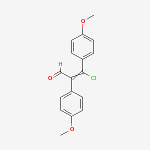 molecular formula C17H15ClO3 B8807908 2,3-Bis(4-methoxyphenyl)-3-chloro-acrylaldehyde 