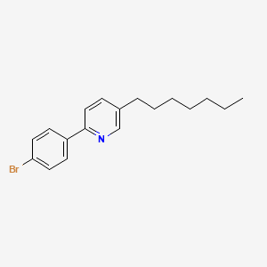 molecular formula C18H22BrN B8807936 2-(4-Bromophenyl)-5-heptylpyridine 