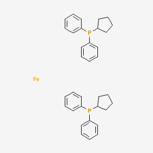 molecular formula C34H38FeP2 B8807983 cyclopentyl(diphenyl)phosphane;iron 