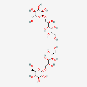 molecular formula C24H48O22 B8808005 (2S,3R,4R,5R)-6-[(2S,3R,4S,5S,6R)-3,4,5-trihydroxy-6-(hydroxymethyl)oxan-2-yl]oxyhexane-1,2,3,4,5-pentol;(2R,3R,4R,5R)-6-[(2S,3R,4S,5S,6R)-3,4,5-trihydroxy-6-(hydroxymethyl)oxan-2-yl]oxyhexane-1,2,3,4,5-pentol 