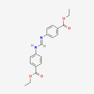 molecular formula C19H20N2O4 B8808027 Benzoic acid, 4-[[[[4-(ethoxycarbonyl)phenyl]amino]methylene]amino]-, ethyl ester CAS No. 57834-50-1