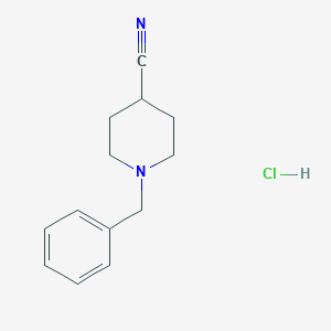 molecular formula C13H17ClN2 B8808081 1-Benzylpiperidine-4-carbonitrile hydrochloride CAS No. 1082951-20-9