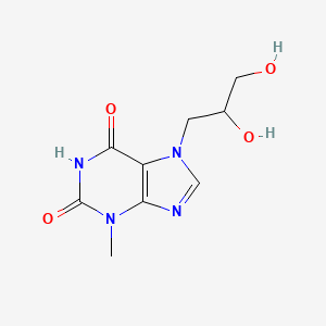 molecular formula C9H12N4O4 B8808115 7-(2,3-Dihydroxypropyl)-3-methylxanthine CAS No. 62637-09-6