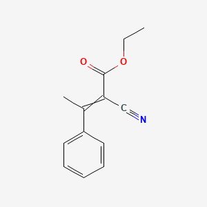 molecular formula C13H13NO2 B8808118 Ethyl 2-cyano-3-phenyl-2-butenoate 