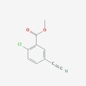 molecular formula C10H7ClO2 B8808200 Methyl 2-chloro-5-ethynylbenzoate 