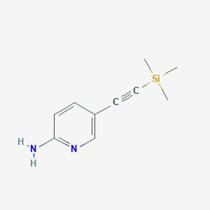 molecular formula C10H14N2Si B8808207 5-((Trimethylsilyl)ethynyl)pyridin-2-amine CAS No. 457628-40-9