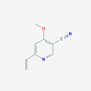 molecular formula C9H8N2O B8808222 4-Methoxy-6-vinylnicotinonitrile 