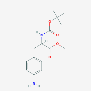 molecular formula C15H22N2O4 B8808232 Methyl 3-(4-aminophenyl)-2-[(tert-butoxycarbonyl)amino]propanoate 