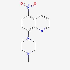 molecular formula C14H16N4O2 B8808237 8-(4-Methylpiperazin-1-yl)-5-nitroquinoline 