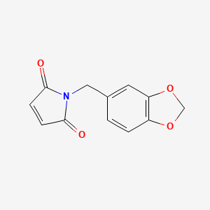 molecular formula C12H9NO4 B8808243 1-(benzo[d][1,3]dioxol-5-ylmethyl)-1H-pyrrole-2,5-dione 