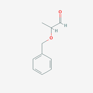 molecular formula C10H12O2 B8808269 Propanal, 2-(phenylmethoxy)- CAS No. 53346-05-7