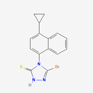 5-Bromo-4-(4-cyclopropylnaphthalen-1-YL)-4H-1,2,4-triazole-3-thiol