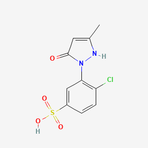 molecular formula C10H9ClN2O4S B8808328 4-chloro-3-(3-methyl-5-oxo-2,5-dihydro-1H-pyrazol-1-yl)benzenesulfonic acid 
