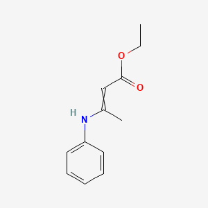 molecular formula C12H15NO2 B8808361 Ethyl (2E)-3-anilino-2-butenoate 