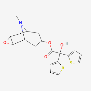molecular formula C18H19NO4S2 B8808391 Scopine-2,2-dithienyl glycolate 