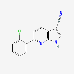 6-(2-chlorophenyl)-1H-pyrrolo[2,3-b]pyridine-3-carbonitrile