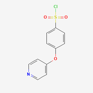 molecular formula C11H8ClNO3S B8808463 4-(Pyridin-4-yloxy)benzenesulfonyl chloride 