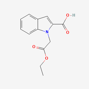 molecular formula C13H13NO4 B8808518 1-(2-Ethoxy-2-oxoethyl)-1H-indole-2-carboxylic acid 