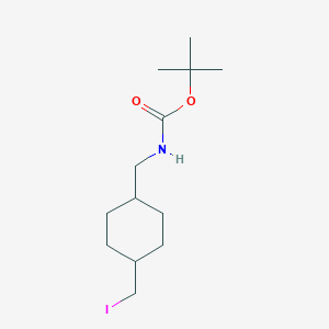 molecular formula C13H24INO2 B8808553 trans-N-Boc-4-(iodomethyl)cyclohexane-1-methanamine CAS No. 180046-37-1