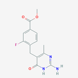 Methyl 4-((2-amino-4-hydroxy-6-methylpyrimidin-5-yl)methyl)-3-fluorobenzoate