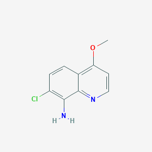 molecular formula C10H9ClN2O B8808608 7-Chloro-4-methoxyquinolin-8-amine 