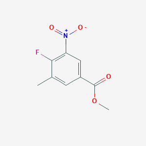 molecular formula C9H8FNO4 B8808626 Methyl 4-fluoro-3-methyl-5-nitrobenzoate 