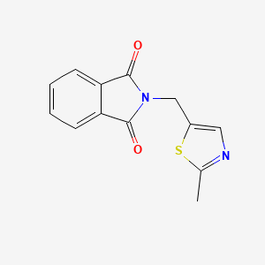 molecular formula C13H10N2O2S B8808637 2-((2-Methylthiazol-5-yl)methyl)isoindoline-1,3-dione CAS No. 838892-96-9