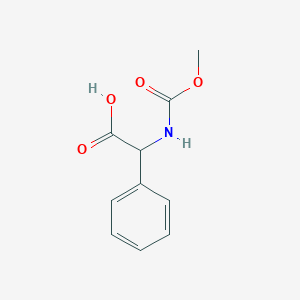 molecular formula C10H11NO4 B8808661 N-Methoxycarbonyl-2-phenylglycine 