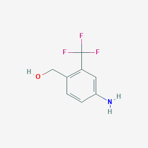 molecular formula C8H8F3NO B8808717 (4-Amino-2-(trifluoromethyl)phenyl)methanol 