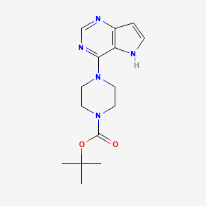 molecular formula C15H21N5O2 B8808748 tert-Butyl 4-(5H-pyrrolo[3,2-d]pyrimidin-4-yl)piperazine-1-carboxylate CAS No. 853679-45-5