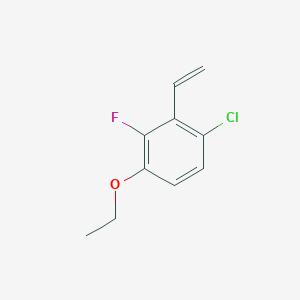 molecular formula C10H10ClFO B8808752 1-Chloro-4-ethoxy-3-fluoro-2-vinylbenzene 