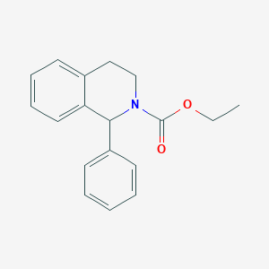 molecular formula C18H19NO2 B8808759 Ethyl 1-phenyl-3,4-dihydro-1H-isoquinoline-2-carboxylate CAS No. 180272-31-5