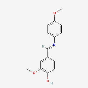 molecular formula C15H15NO3 B8808778 2-Methoxy-4-[[(4-methoxyphenyl)imino]methyl]phenol CAS No. 24033-07-6