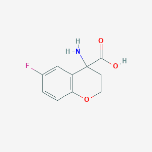 molecular formula C10H10FNO3 B8808809 4-Amino-6-fluorochroman-4-carboxylic acid CAS No. 90477-46-6