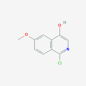 molecular formula C10H8ClNO2 B8808832 1-Chloro-6-methoxyisoquinolin-4-OL 