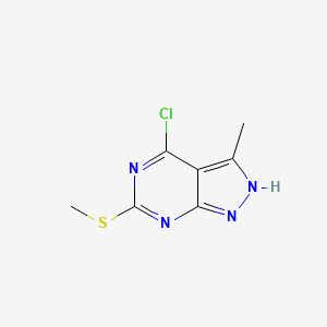 4-Chloro-3-methyl-6-(methylthio)-1H-pyrazolo[3,4-d]pyrimidine