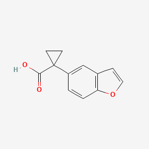 molecular formula C12H10O3 B8808865 1-(Benzofuran-5-yl)cyclopropanecarboxylic acid 