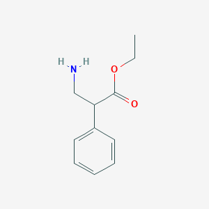 molecular formula C11H15NO2 B8808906 Ethyl 3-amino-2-phenylpropanoate CAS No. 29754-00-5