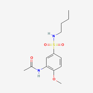 molecular formula C13H20N2O4S B8808951 Acetamide, n-[5-[(butylamino)sulfonyl]-2-methoxyphenyl]- CAS No. 68540-79-4