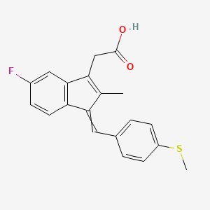 5-Fluoro-2-methyl-1-(p-methylthiobenzylidene)-3-indenyl acetic acid