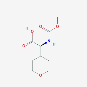 Methyl N-methoxycarbonyl-2-(oxan-4-YL)-L-glycinate